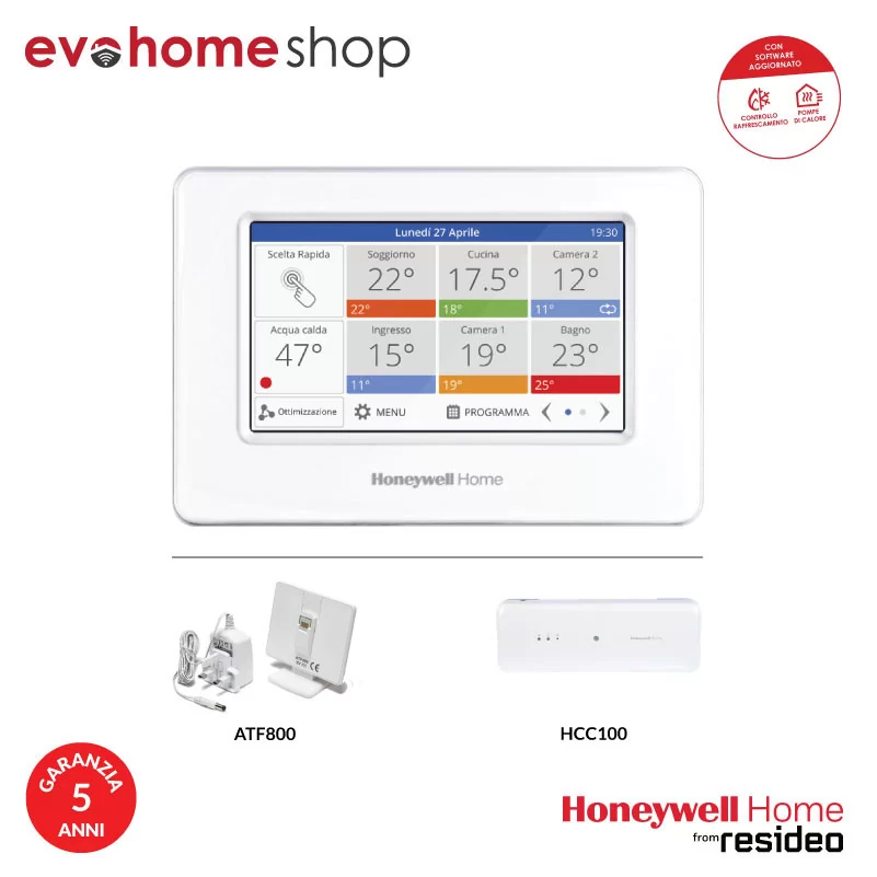 Evohome Kit per Riscaldamento a Pavimento 5 zone - Base da Tavolo Evohome Kit per Riscaldamento a Pavimento 5 zone - Base da Tavolo